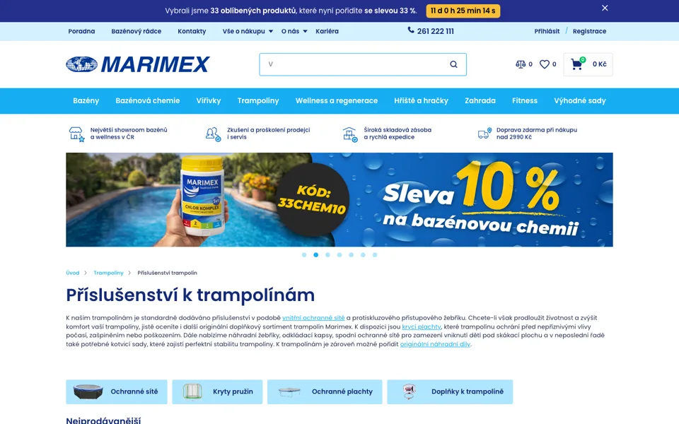 Náhled webu Marimex příslušenství