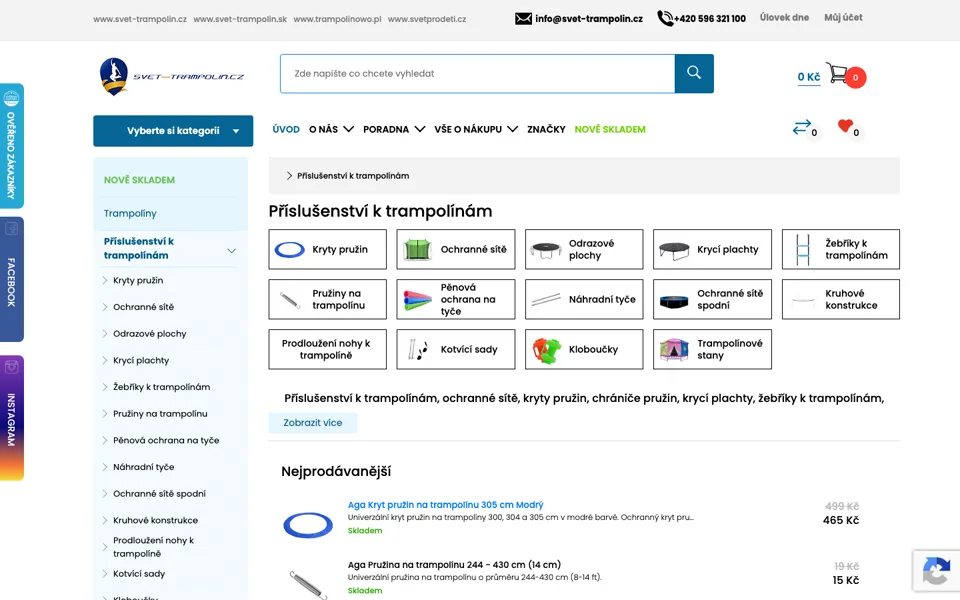 Náhled webu Svět trampolín