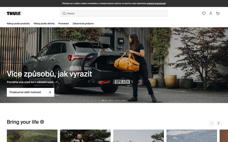 Náhled webu Thule
