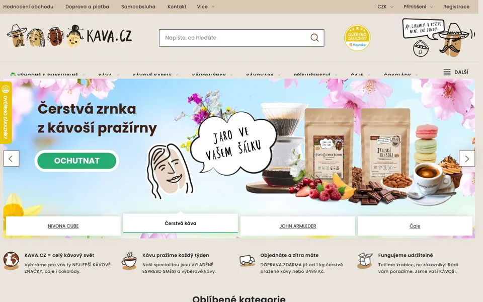 Náhled webu Káva.cz