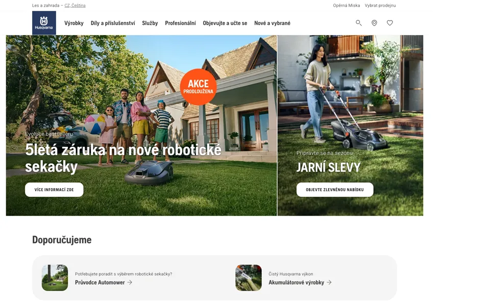 Náhled webu Husqvarna CZ