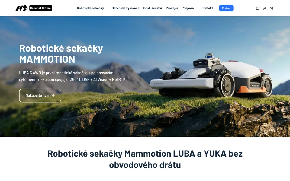 Náhled webu LUBA sekačky