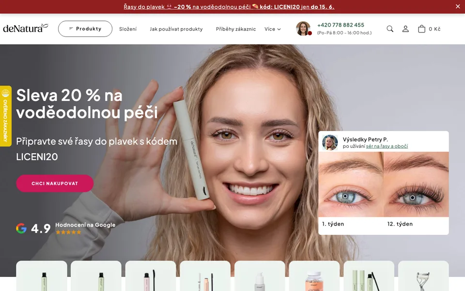 Náhled webu Denatura