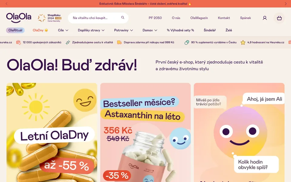 Náhled webu OlaOla.cz