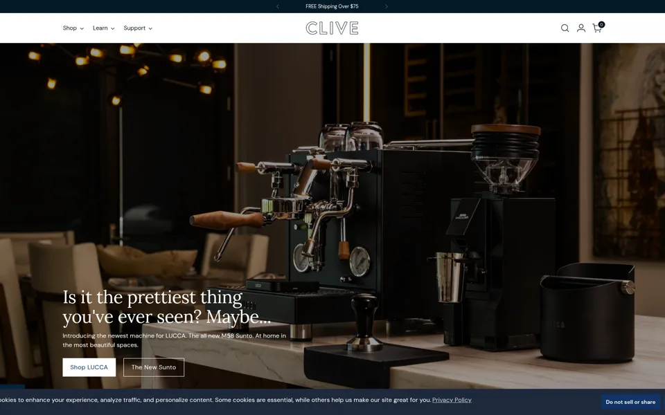 Náhled webu Clive Coffee