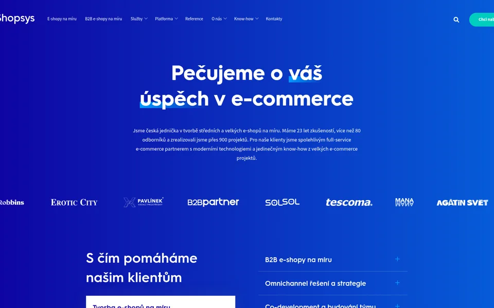 Náhled webu Shopsys