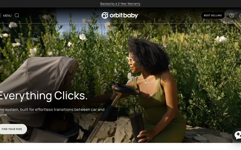 Náhled webu Orbit Baby – homepage
