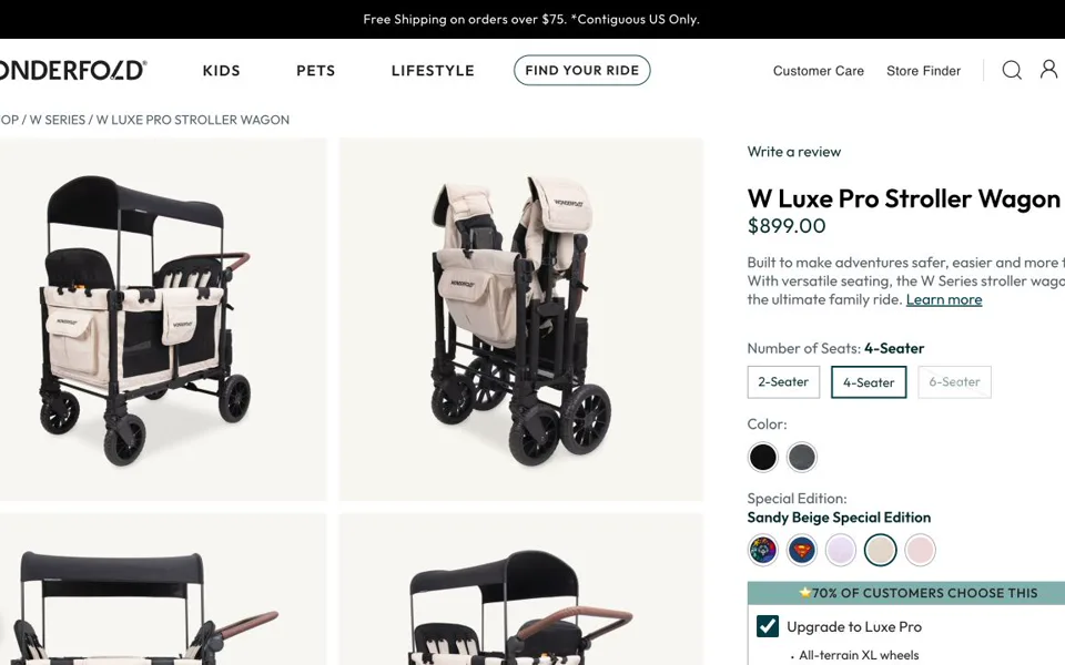 Náhled webu WonderFold – W Luxe Pro